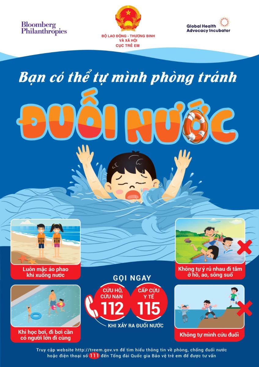 BÀI TUYÊN TRUYỀN PHÒNG CHỐNG TAI NẠN ĐUỐI NƯỚC AO, HỒ, SÔNG, SUỐI Ở TRẺ EM