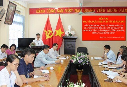 Hội nghị học tập, quán triệt chuyên đề năm 2018